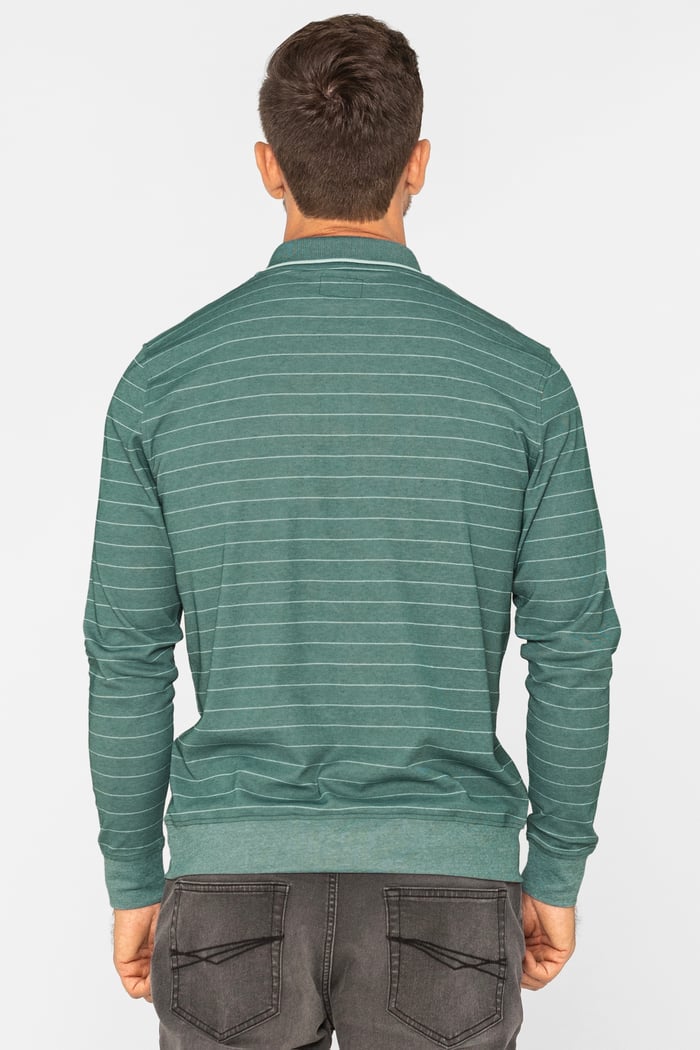 Half Zip Long Sleeve Polo Shirt