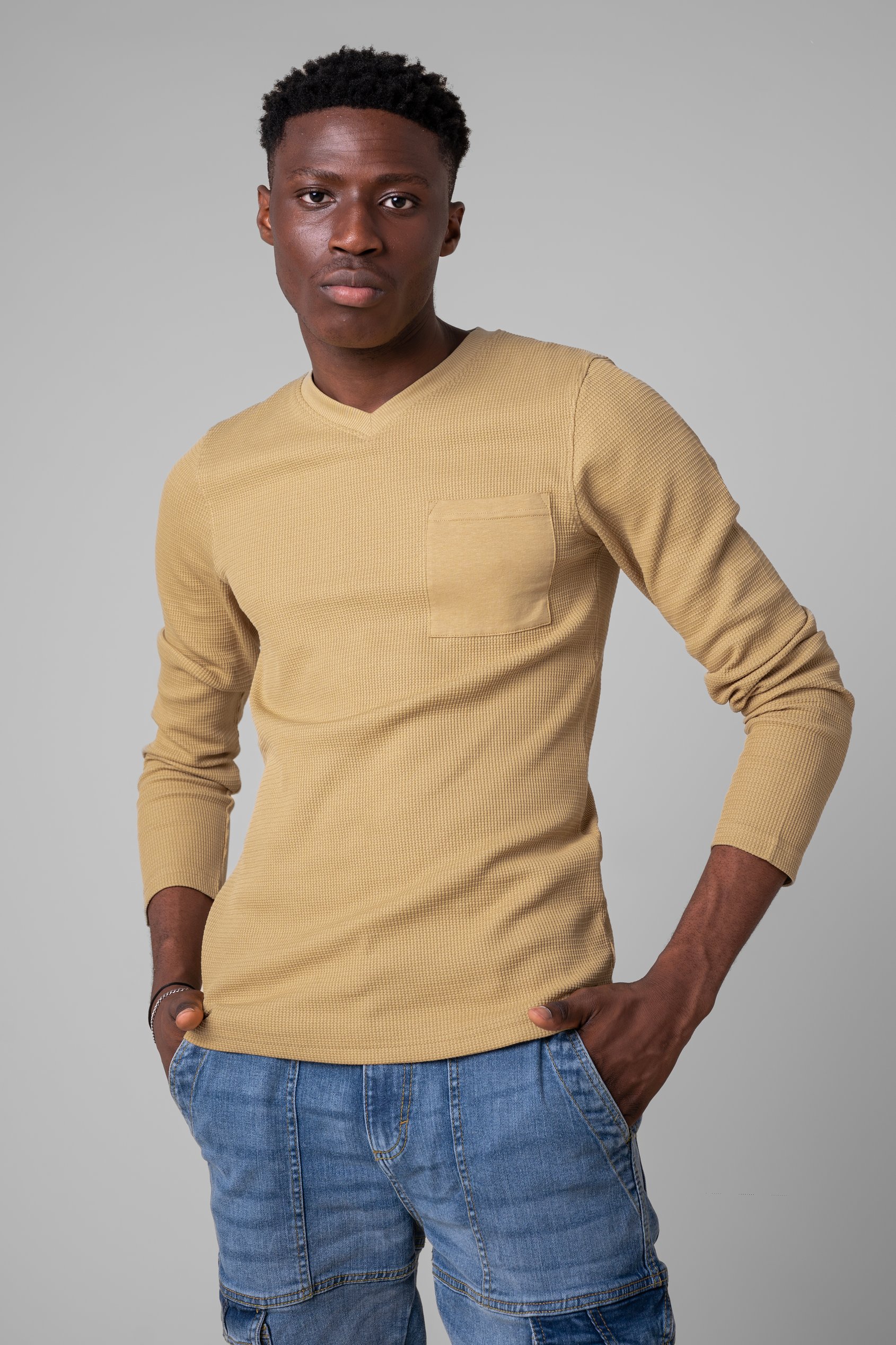 Long Sleeve Waffle T-Shirt