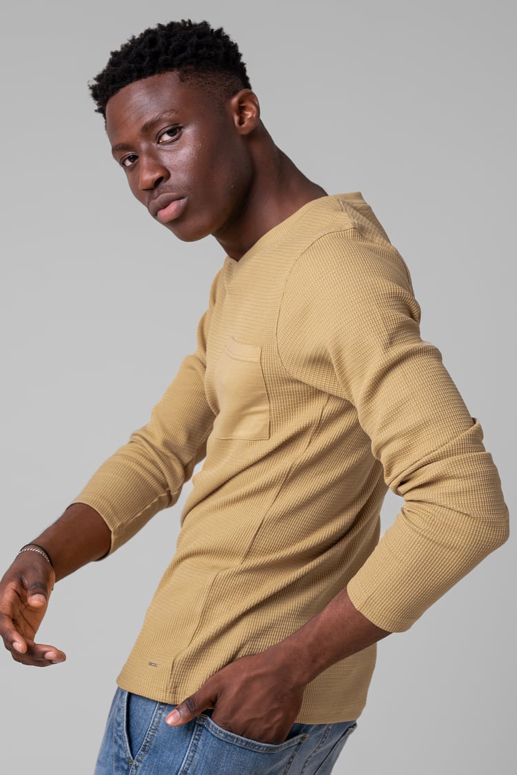 Long Sleeve Waffle T-Shirt