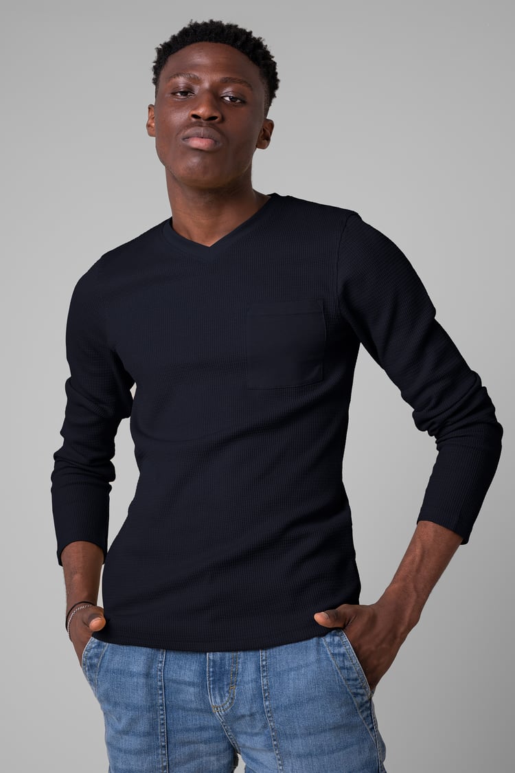 Long Sleeve Waffle T-Shirt