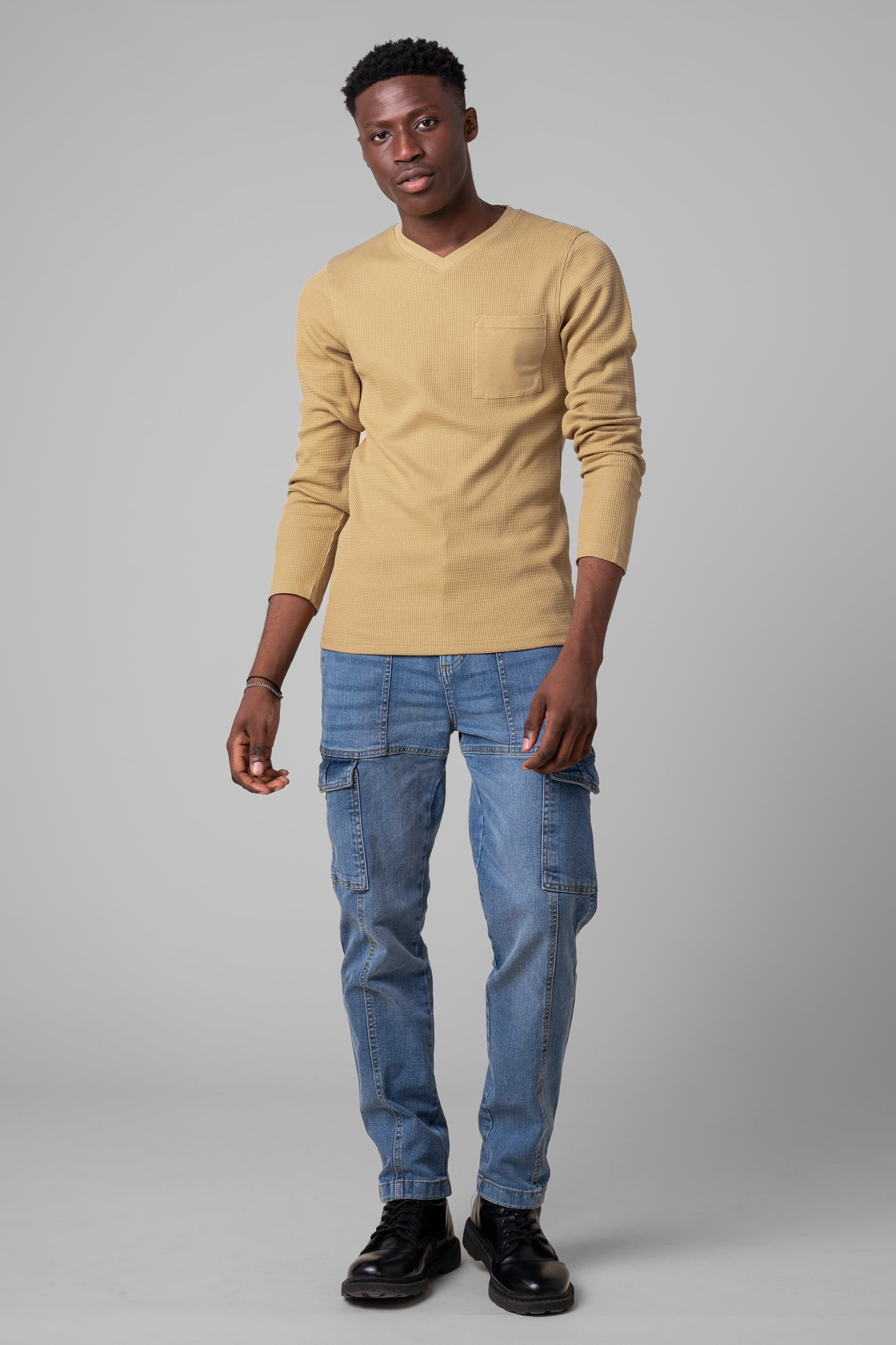 Long Sleeve Waffle T-Shirt