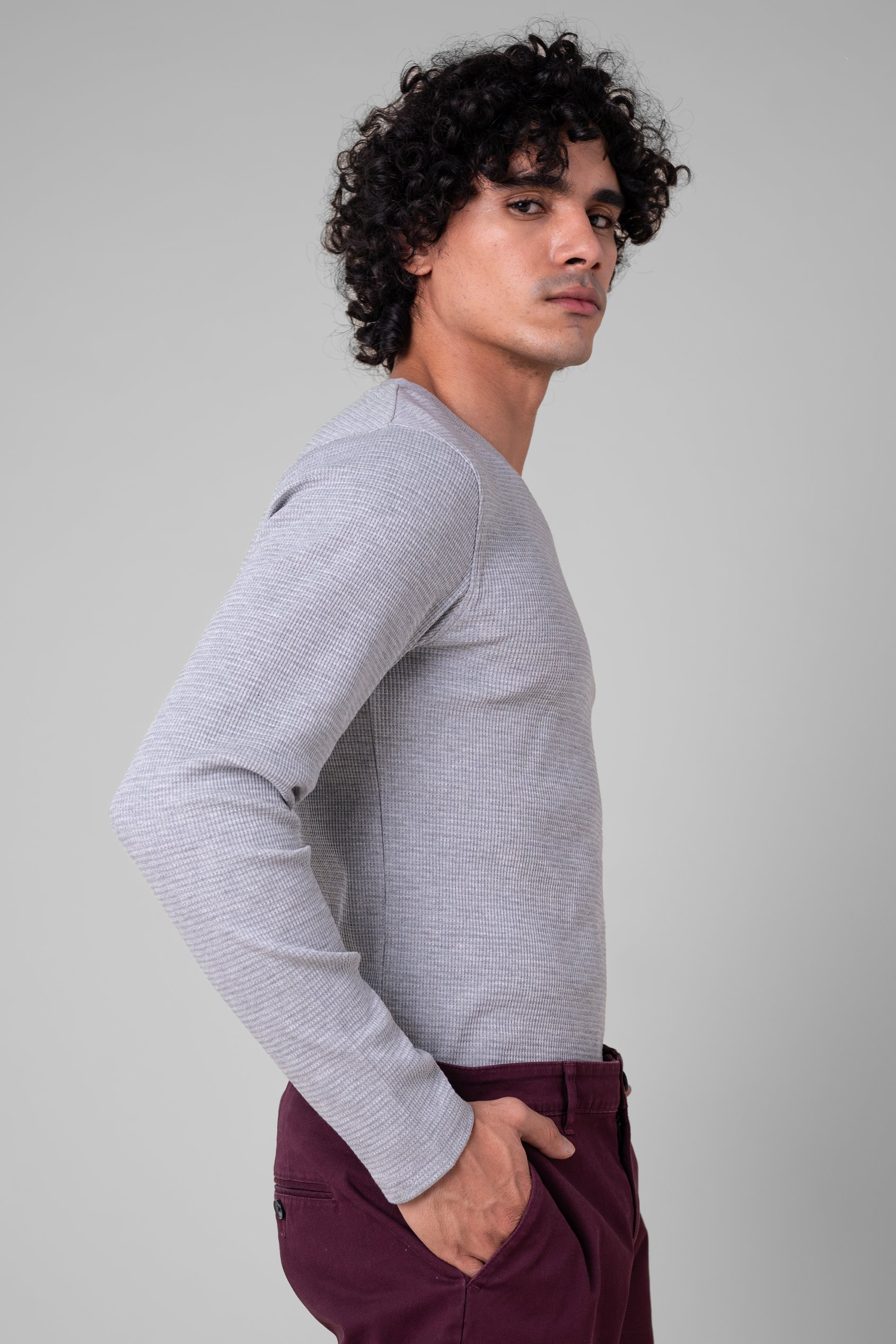 Long Sleeve Waffle T-Shirt