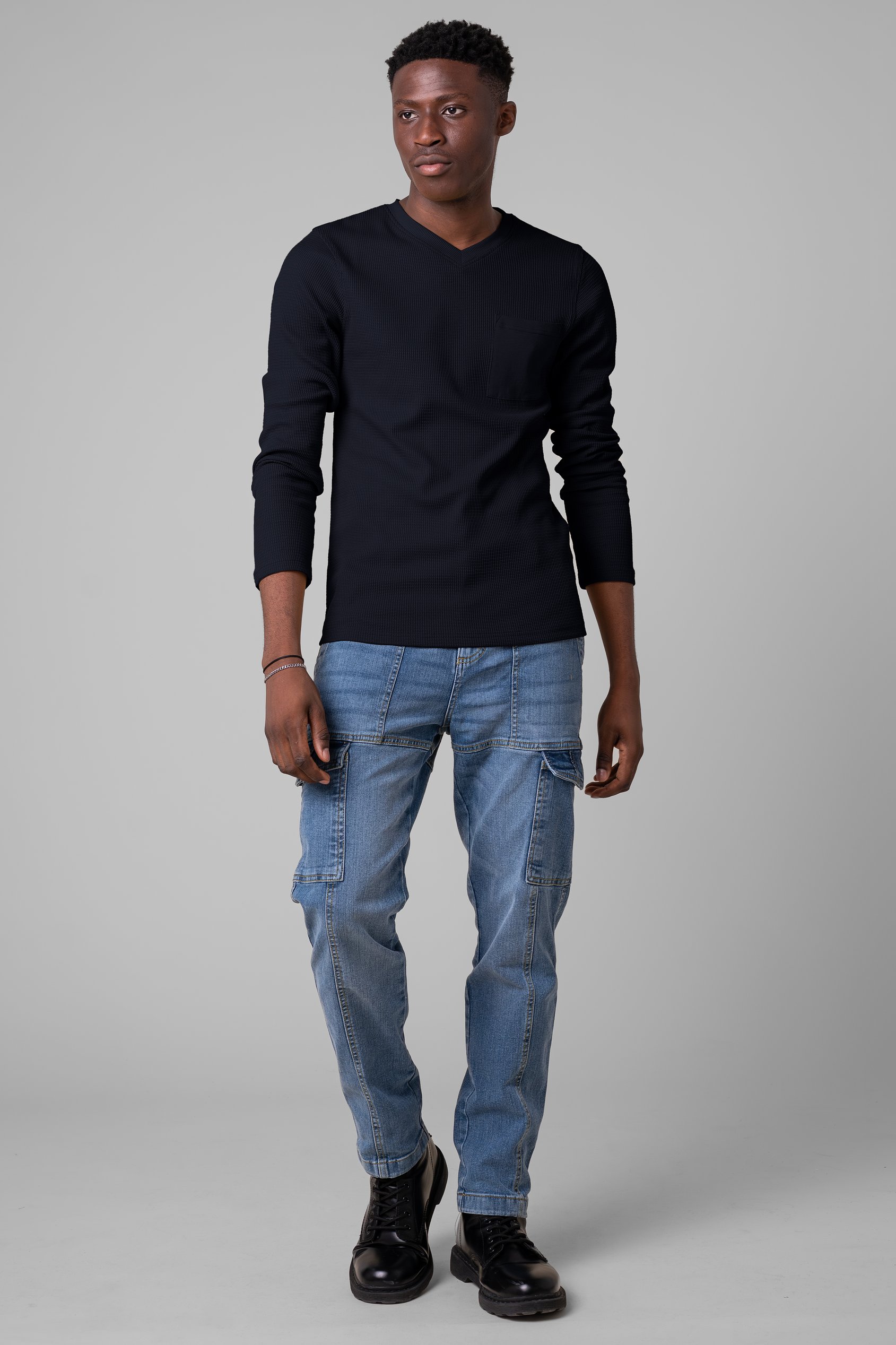 Long Sleeve Waffle T-Shirt