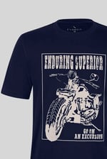 Men's Biker Graphic Printed T-Shirt