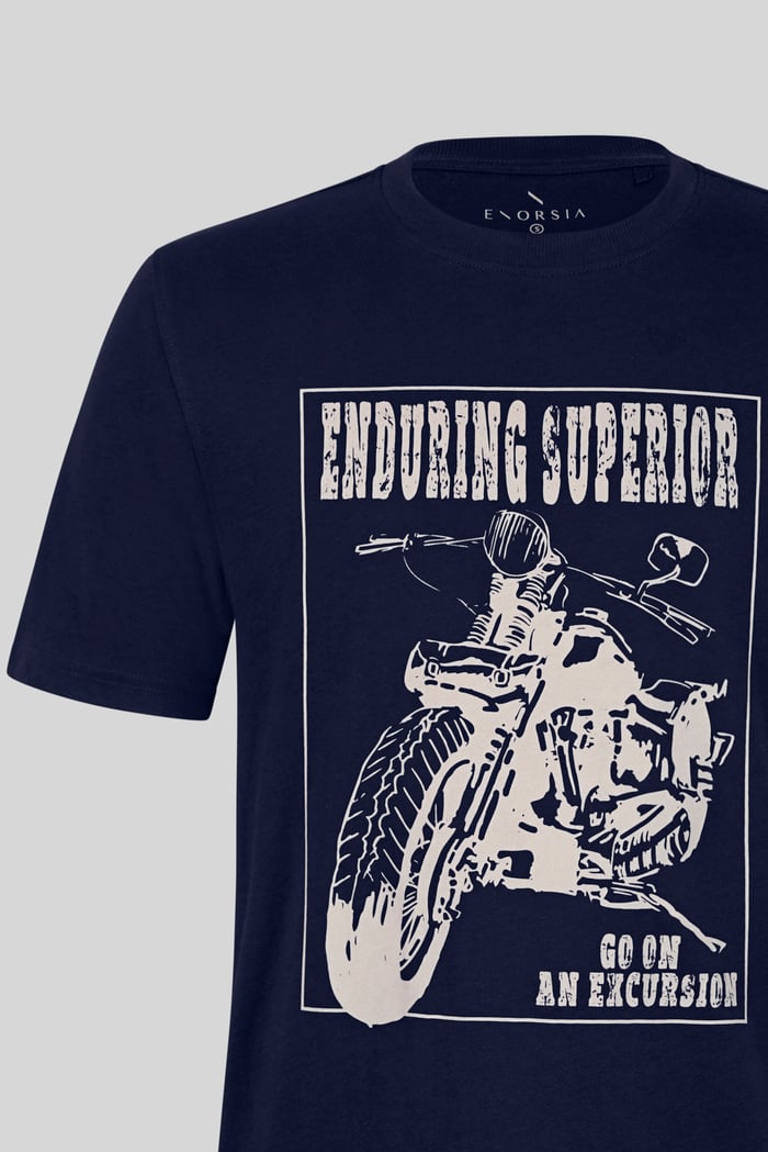 Men's Biker Graphic Printed T-Shirt