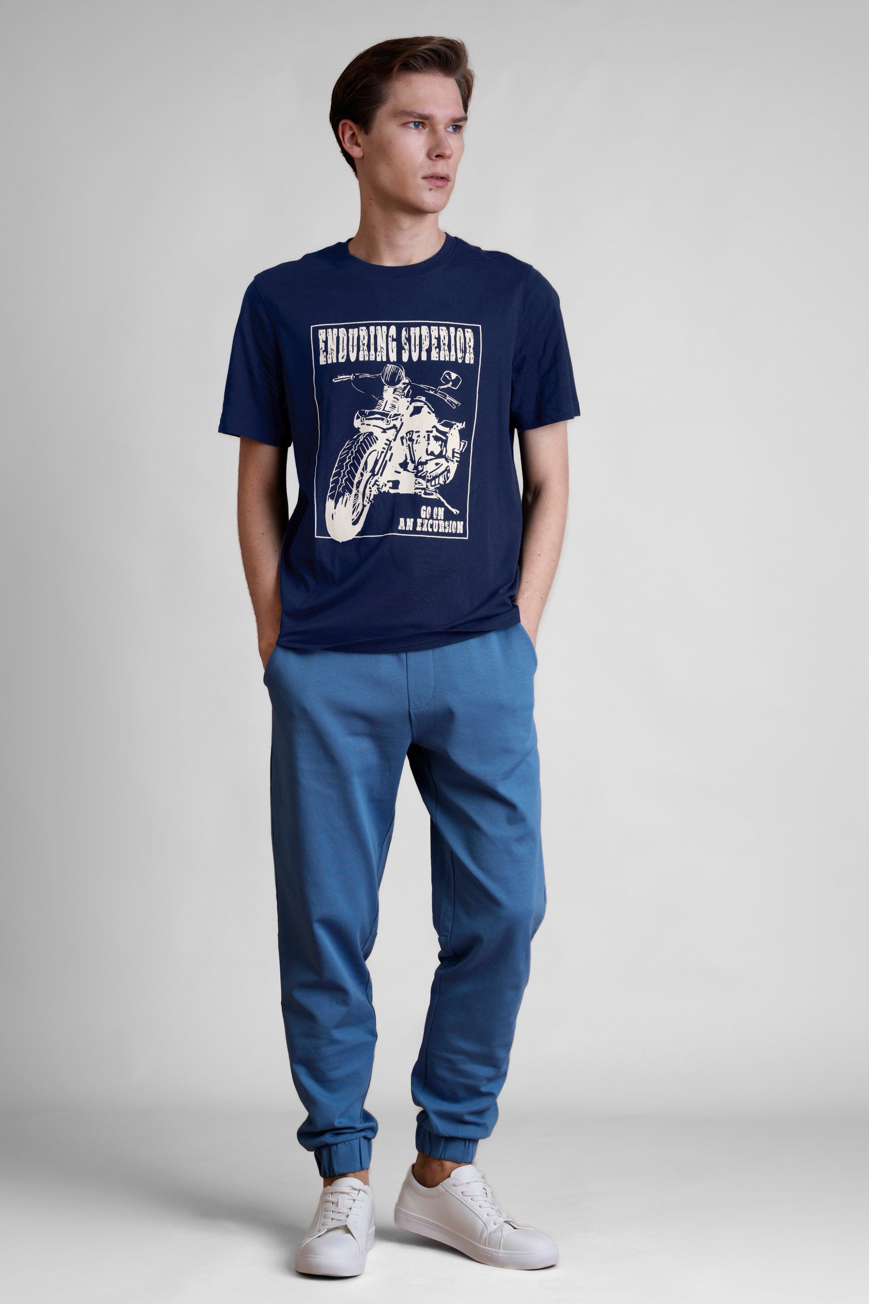 Men's Biker Graphic Printed T-Shirt