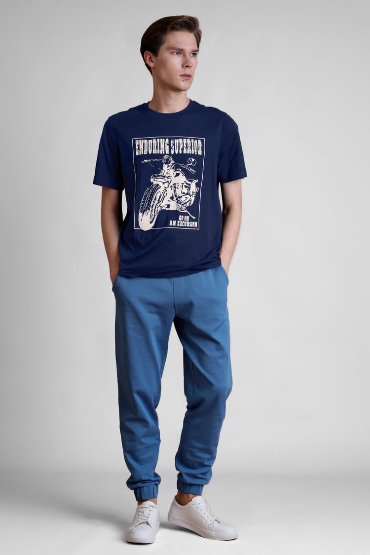 Men's Biker Graphic Printed T-Shirt