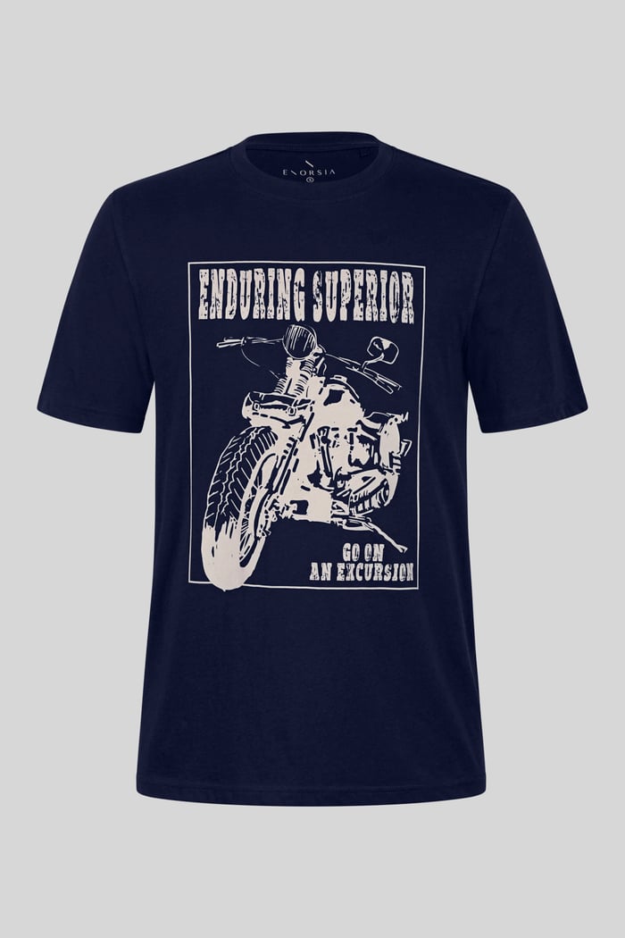 Men's Biker Graphic Printed T-Shirt