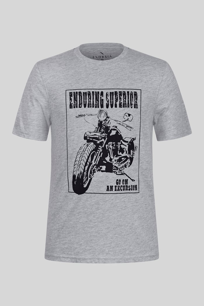 Men's Biker Graphic Printed T-Shirt
