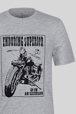Men's Biker Graphic Printed T-Shirt