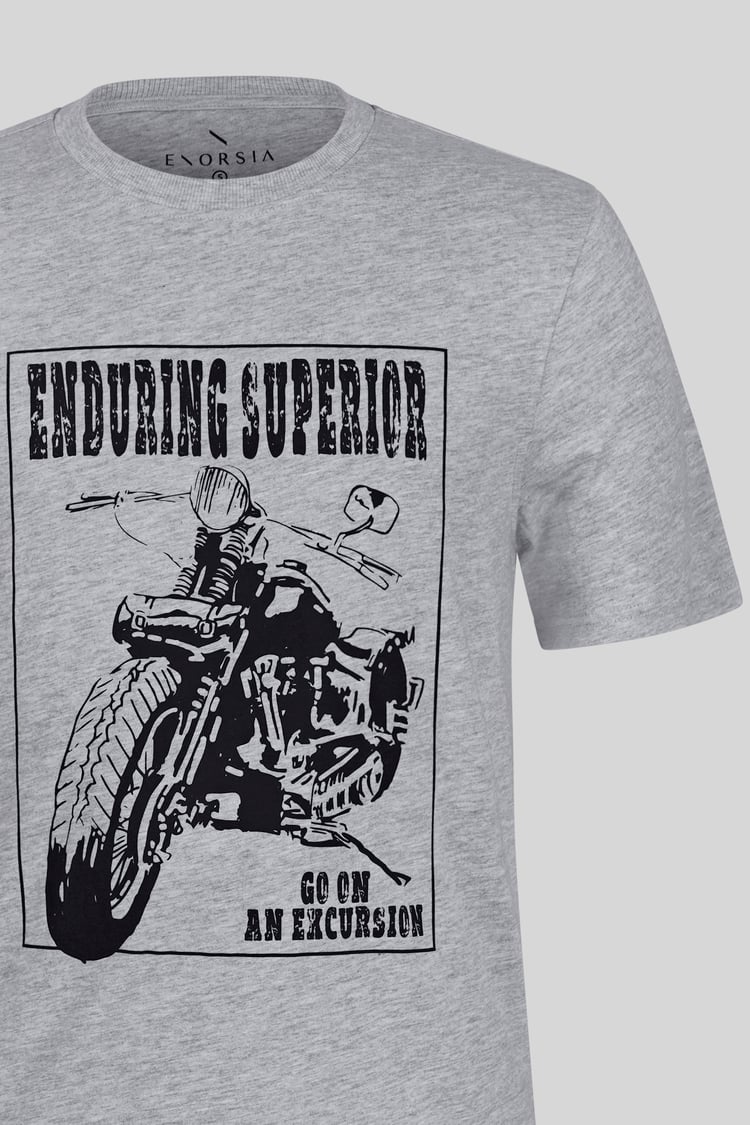 Men's Biker Graphic Printed T-Shirt