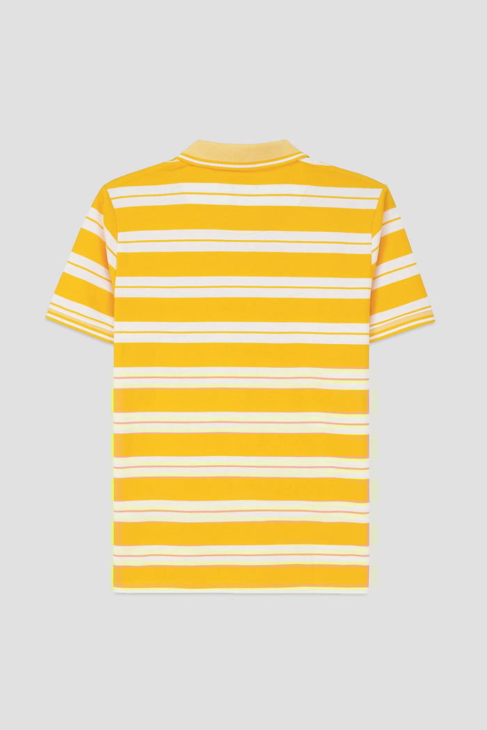 Mens Classical Stripe Pique Polo Shirt