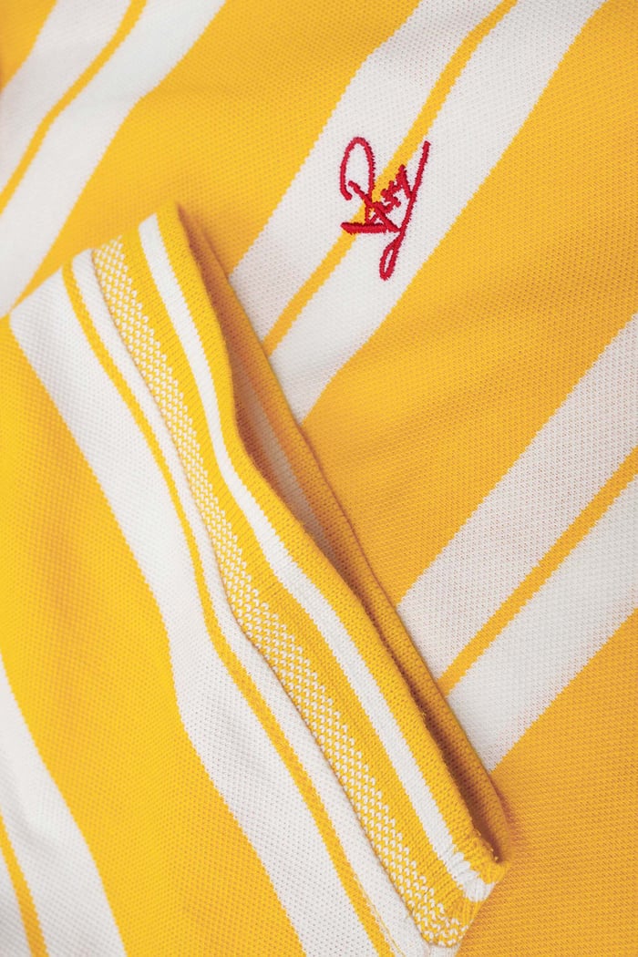 Mens Classical Stripe Pique Polo Shirt