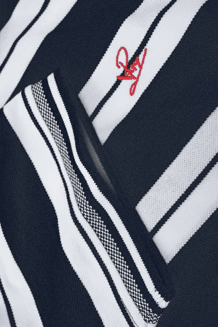 Mens Classical Stripe Pique Polo Shirt