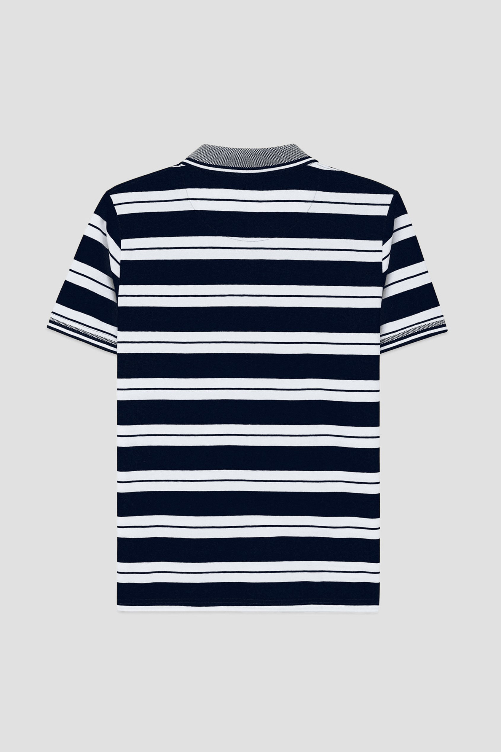 Mens Classical Stripe Pique Polo Shirt