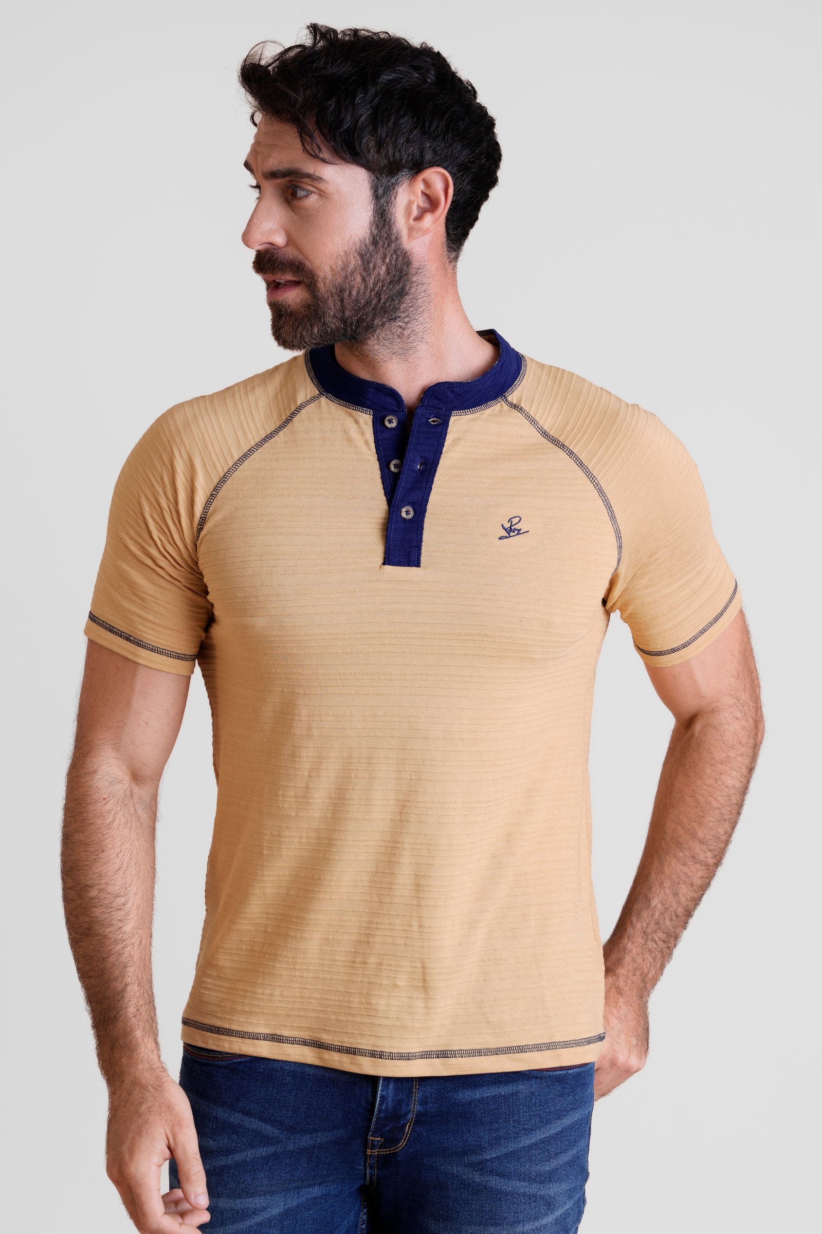 Raglan Henley Short Sleeves T-Shirt