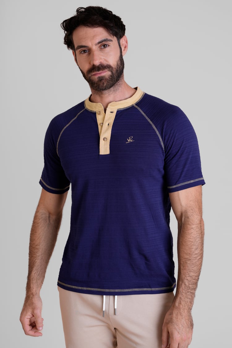 Raglan Henley Short Sleeves T-Shirt