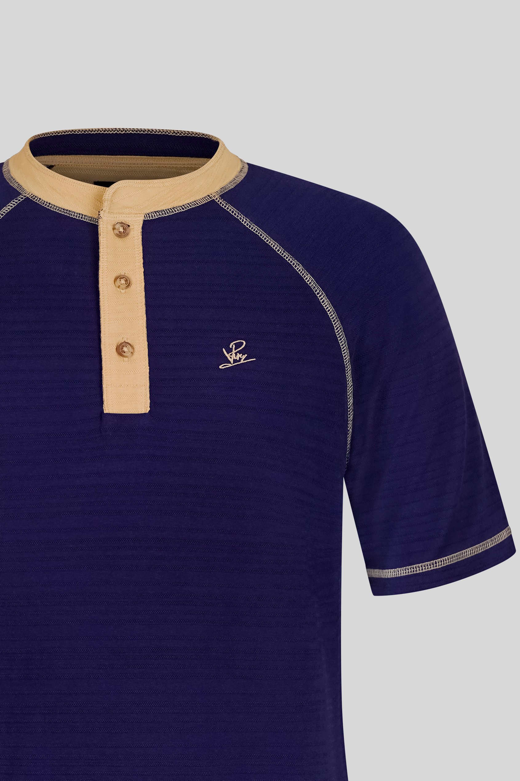 Raglan Henley Short Sleeves T-Shirt