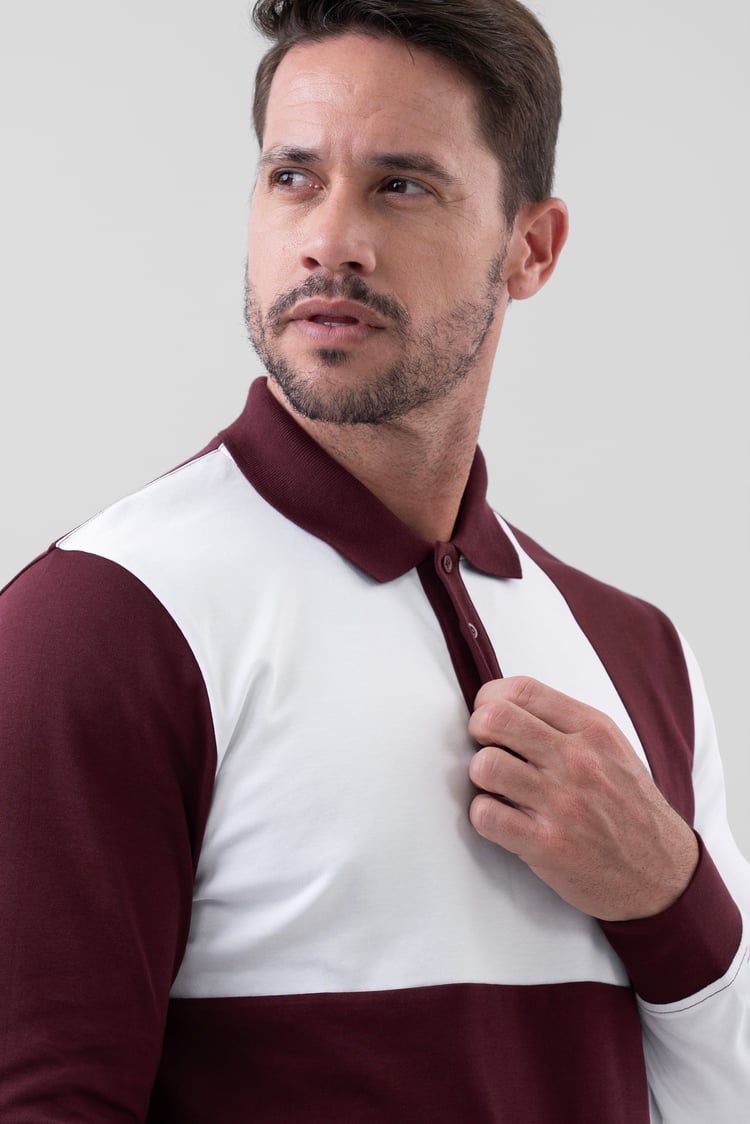 Colour Block Polo Shirt