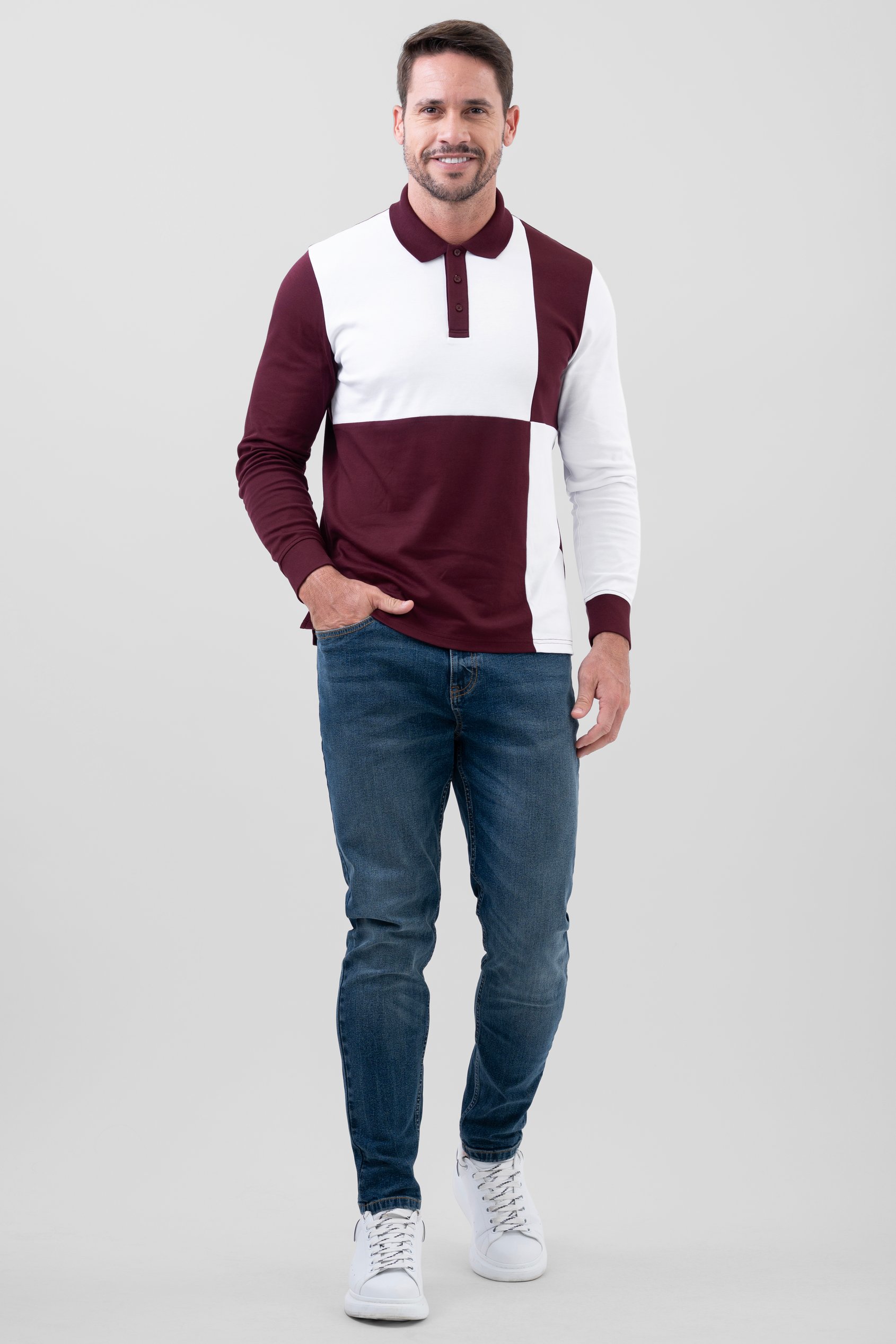 Colour Block Polo Shirt