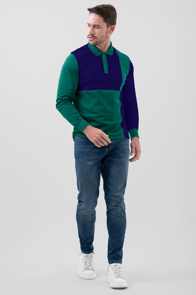 Colour Block Polo Shirt