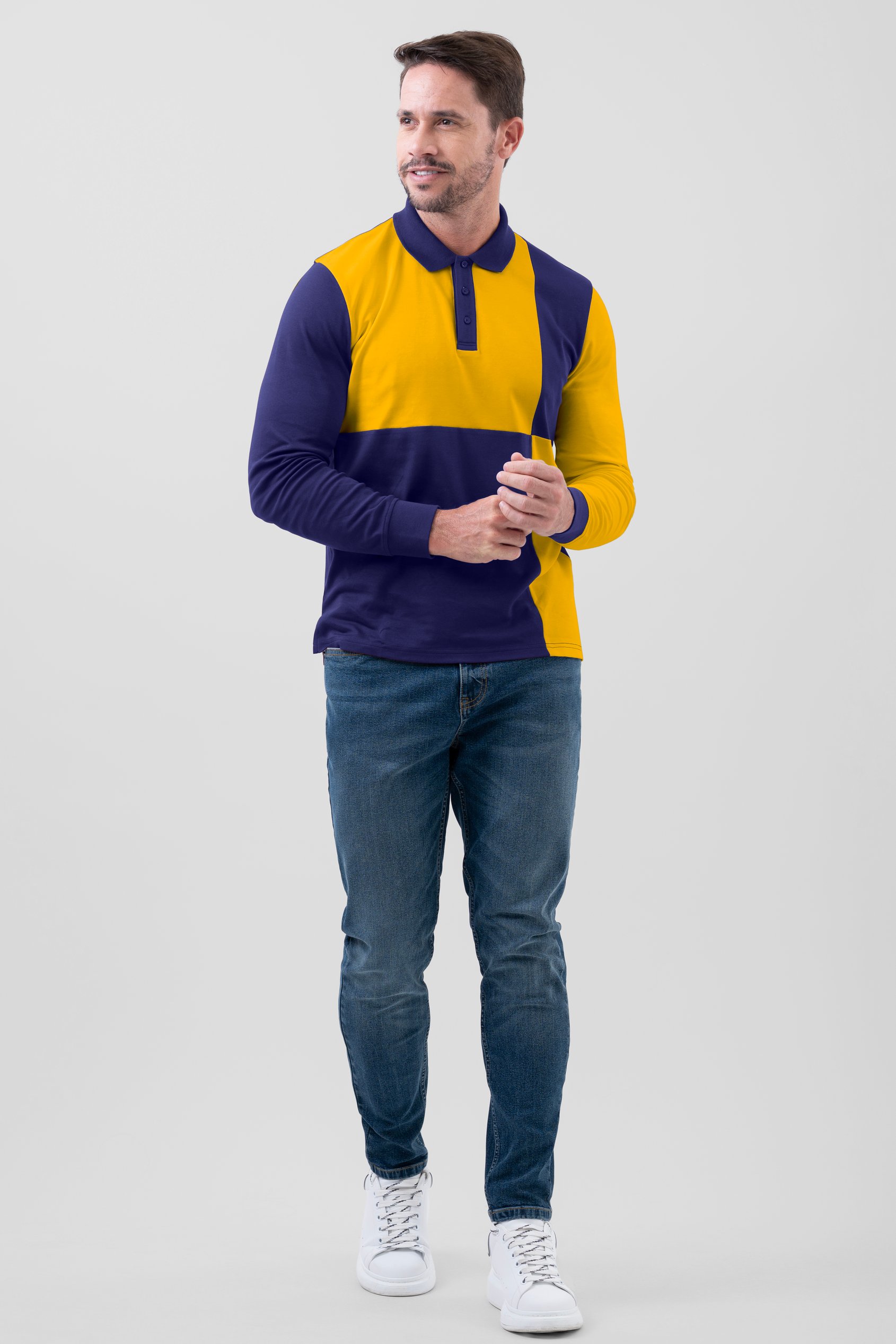 Colour Block Polo Shirt