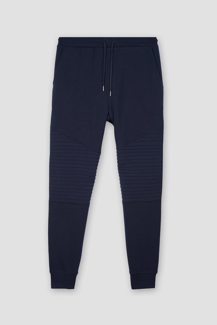 Mens Pleated Plain Drawstring Jogger