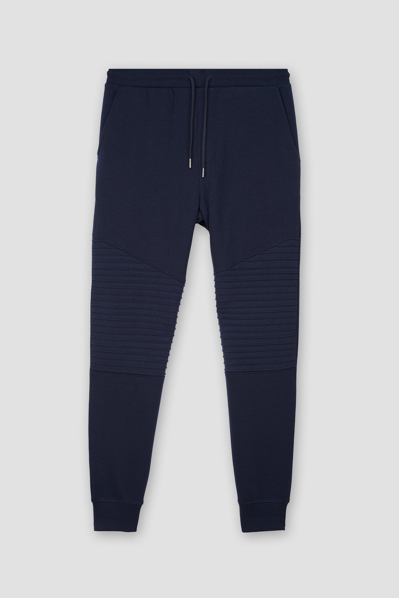Mens Pleated Plain Drawstring Jogger