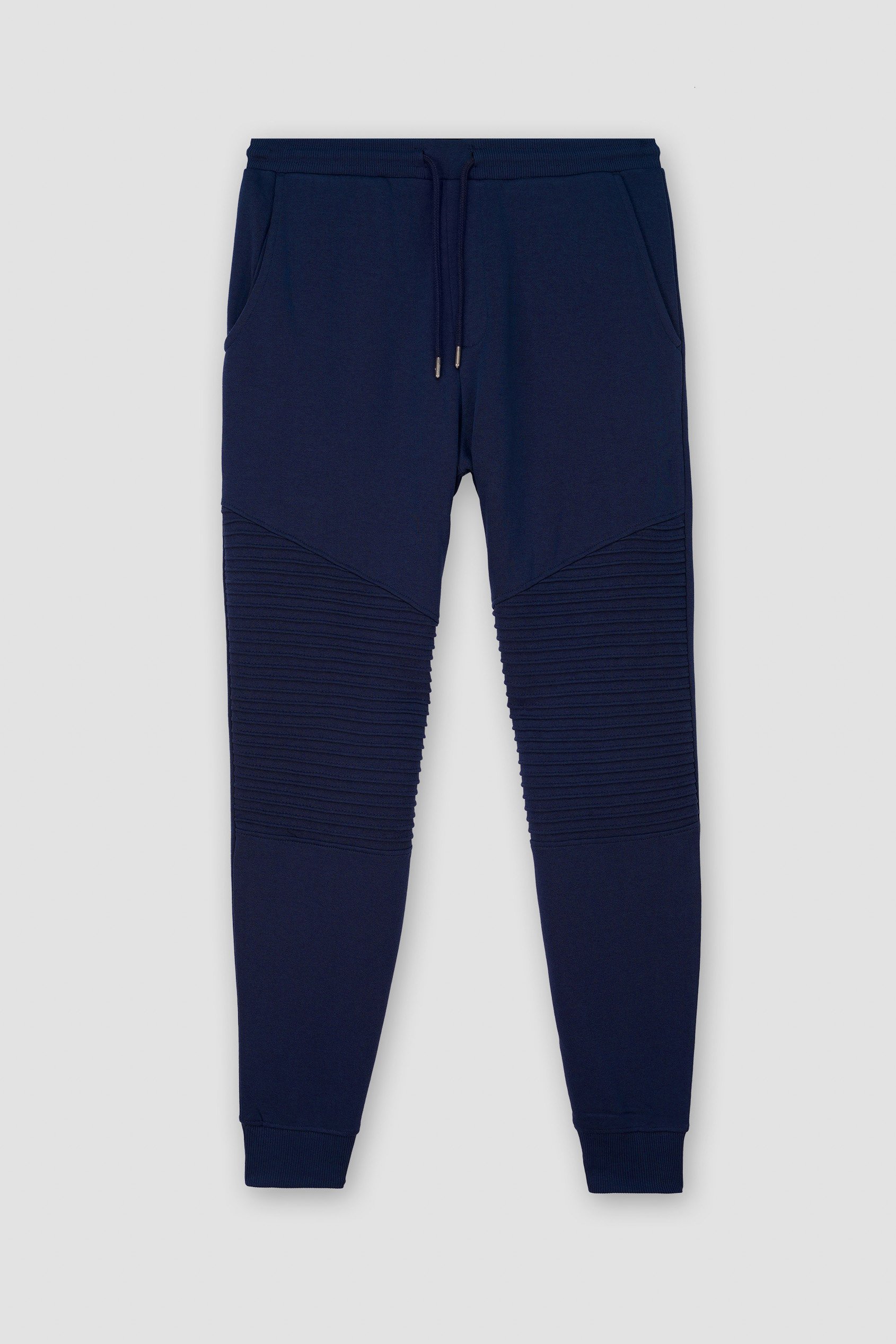 Mens Pleated Plain Drawstring Jogger