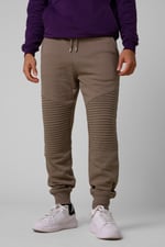 Mens Pleated Plain Drawstring Jogger