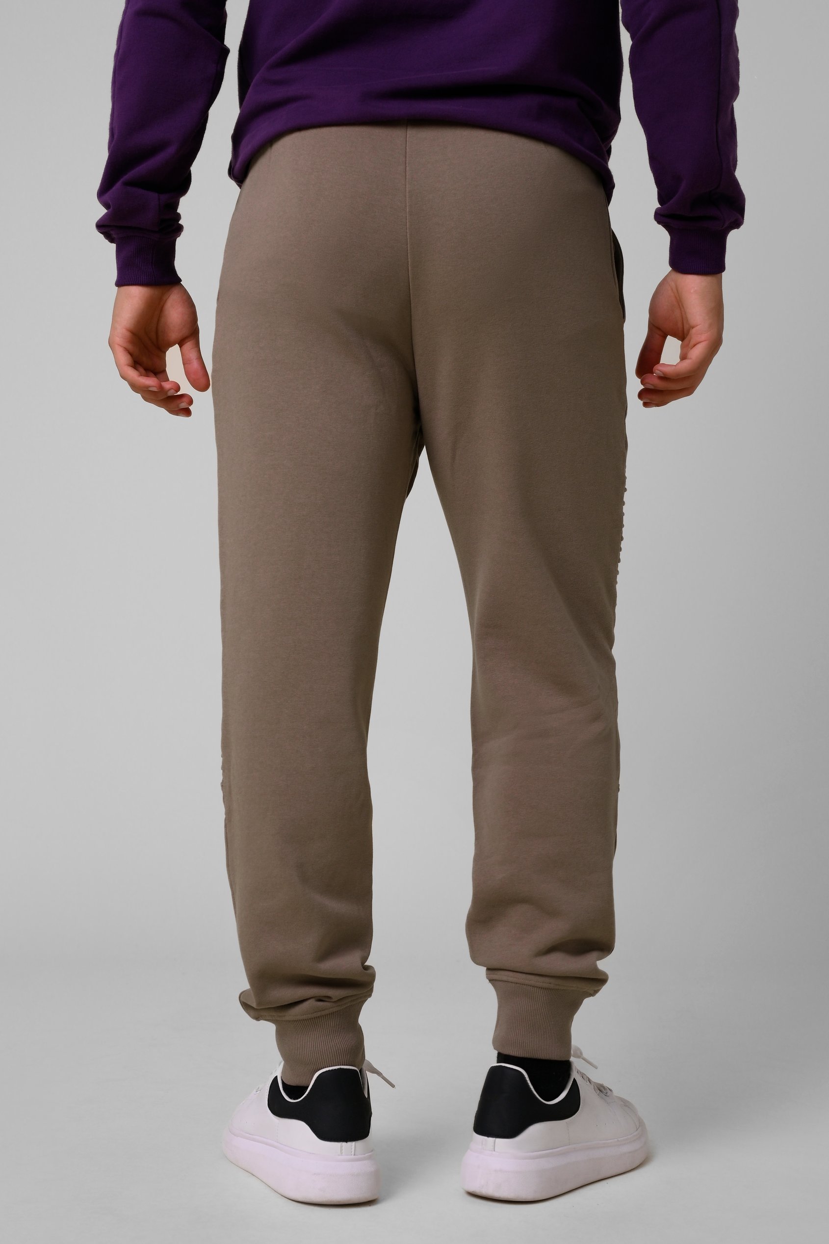 Mens Pleated Plain Drawstring Jogger