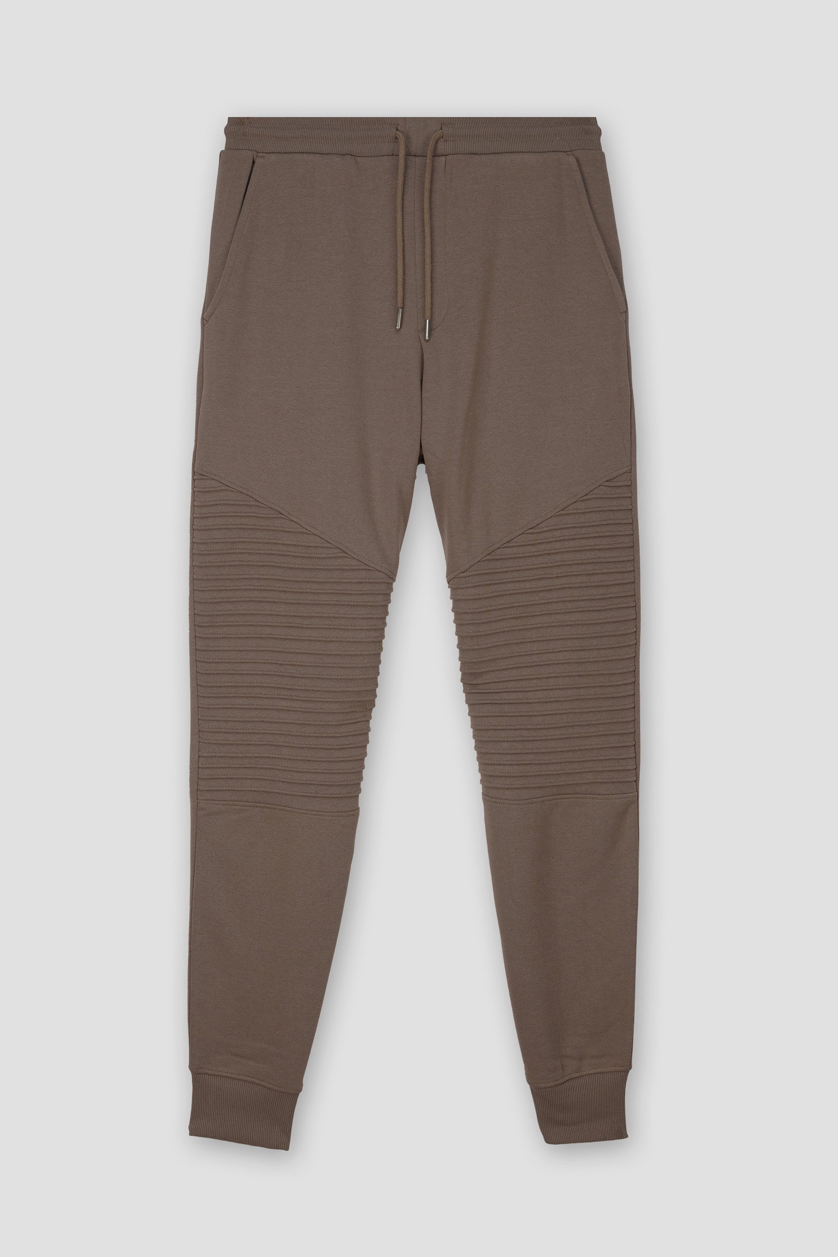 Mens Pleated Plain Drawstring Jogger