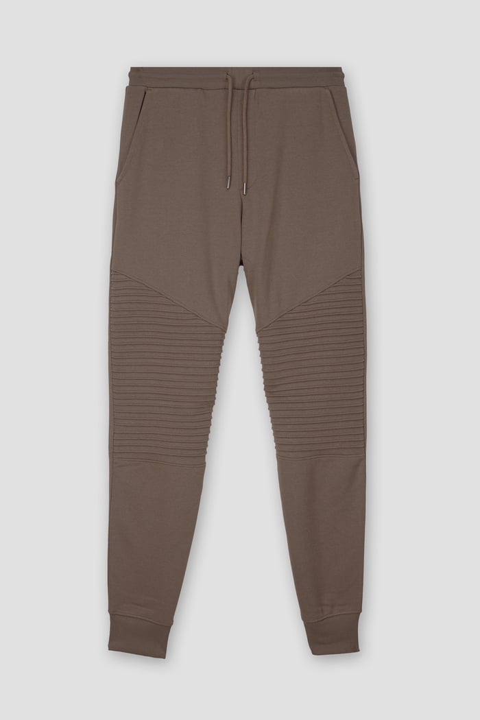Mens Pleated Plain Drawstring Jogger