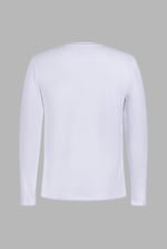 Textured Jersey Long Sleeve Henley T-Shirt