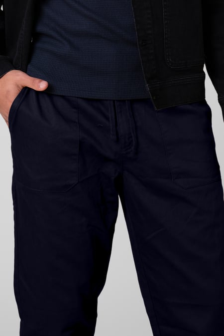 Mens Black Classic Twill Jogger