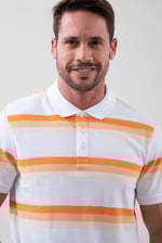 Stripe Pique Polo Shirt