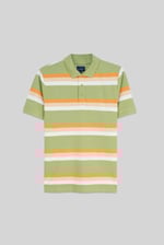 Stripe Pique Polo Shirt