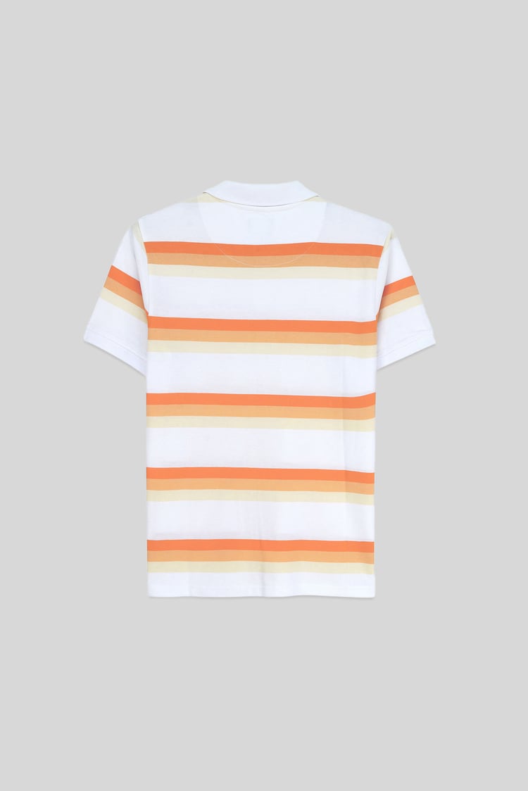 Stripe Pique Polo Shirt