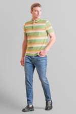 Stripe Pique Polo Shirt