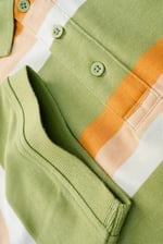 Stripe Pique Polo Shirt