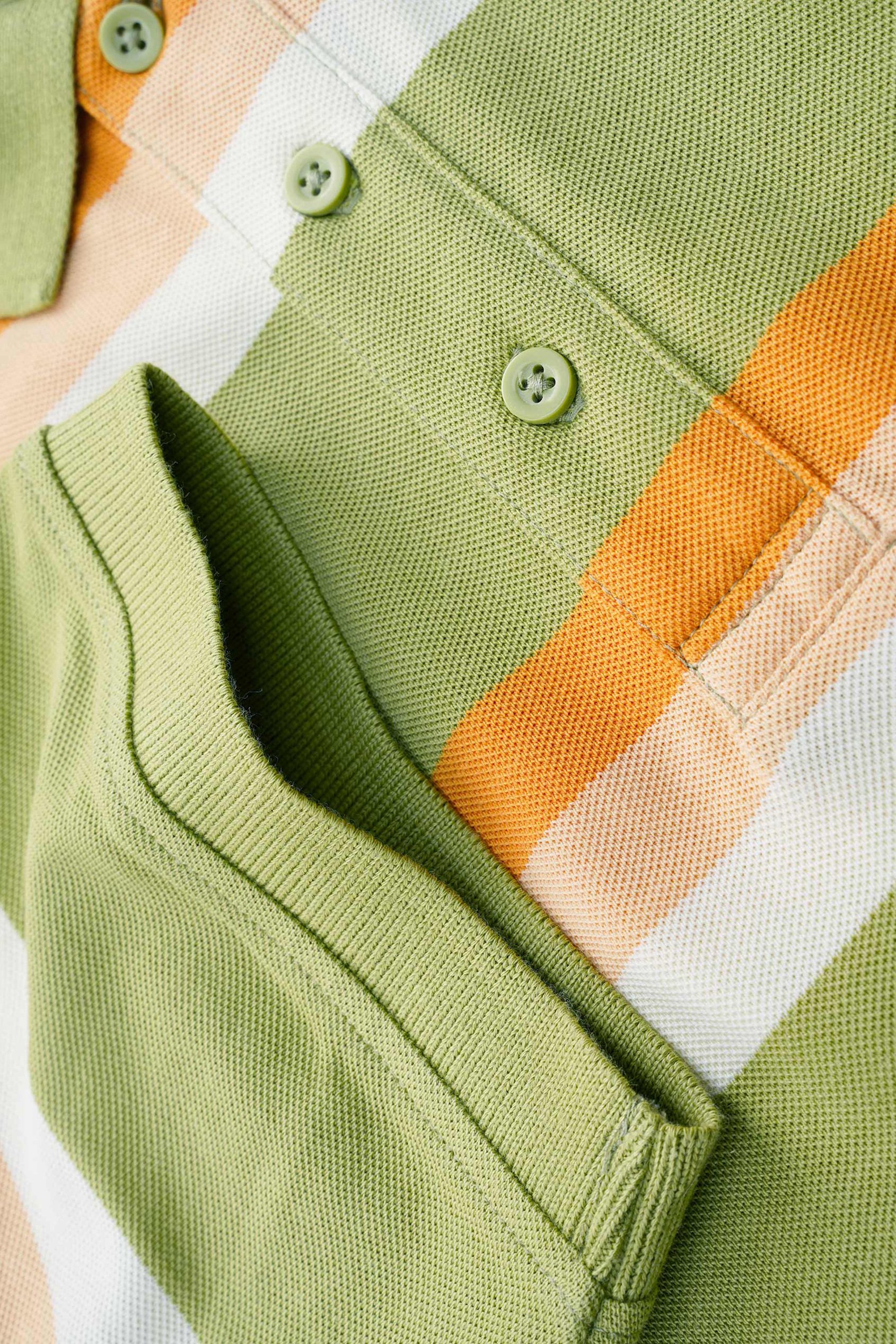 Stripe Pique Polo Shirt