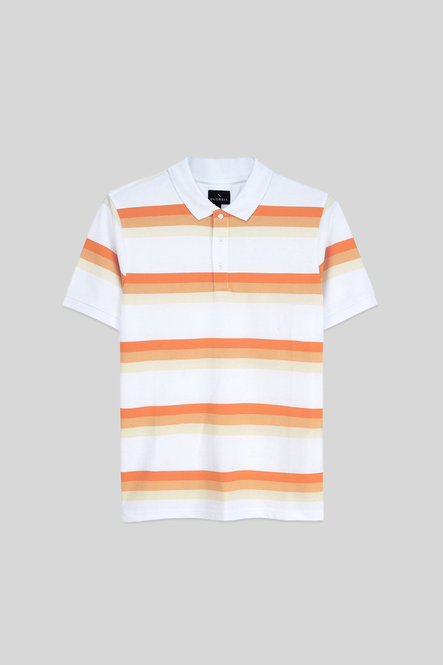 Stripe Pique Polo Shirt