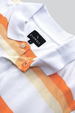 Stripe Pique Polo Shirt