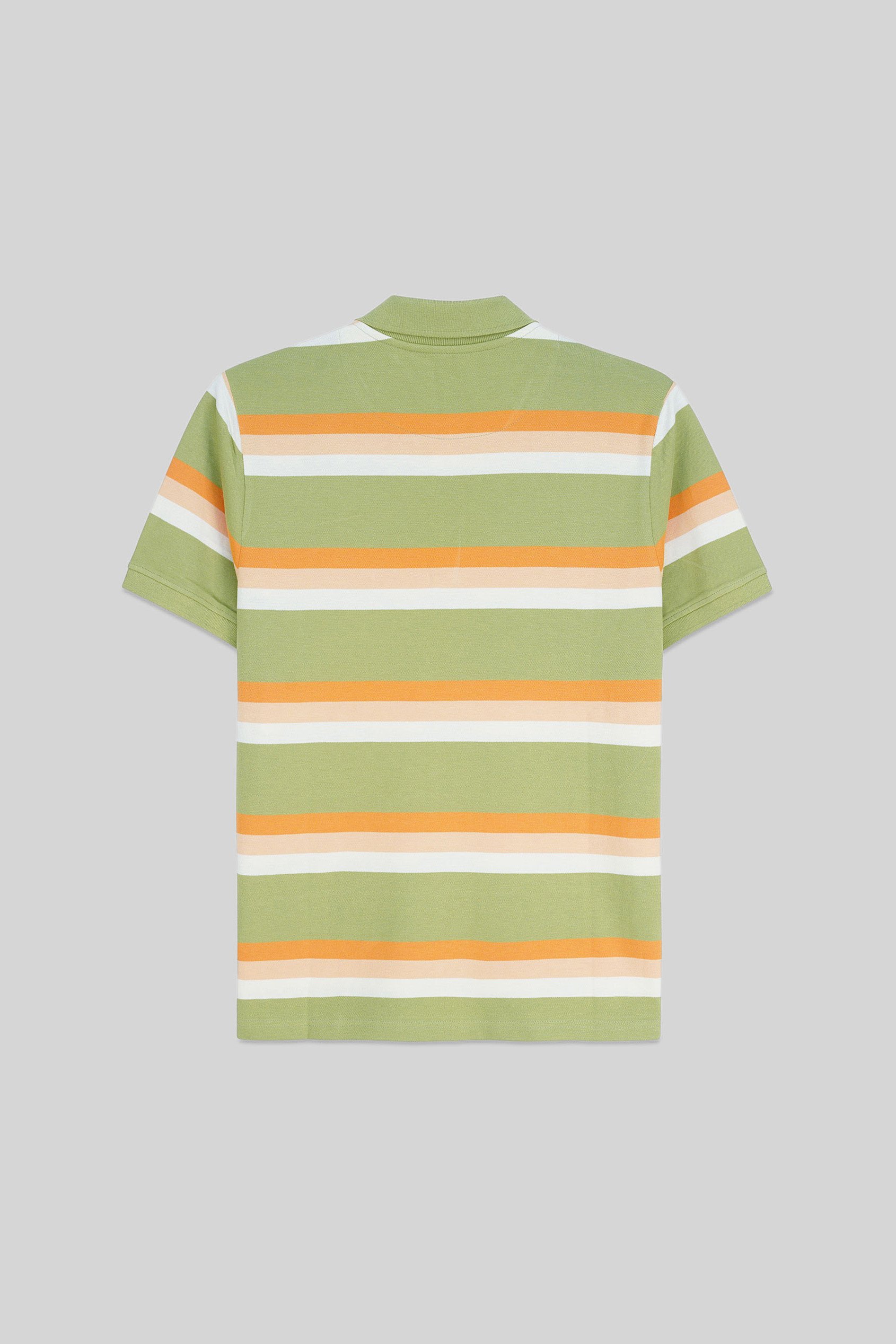 Stripe Pique Polo Shirt