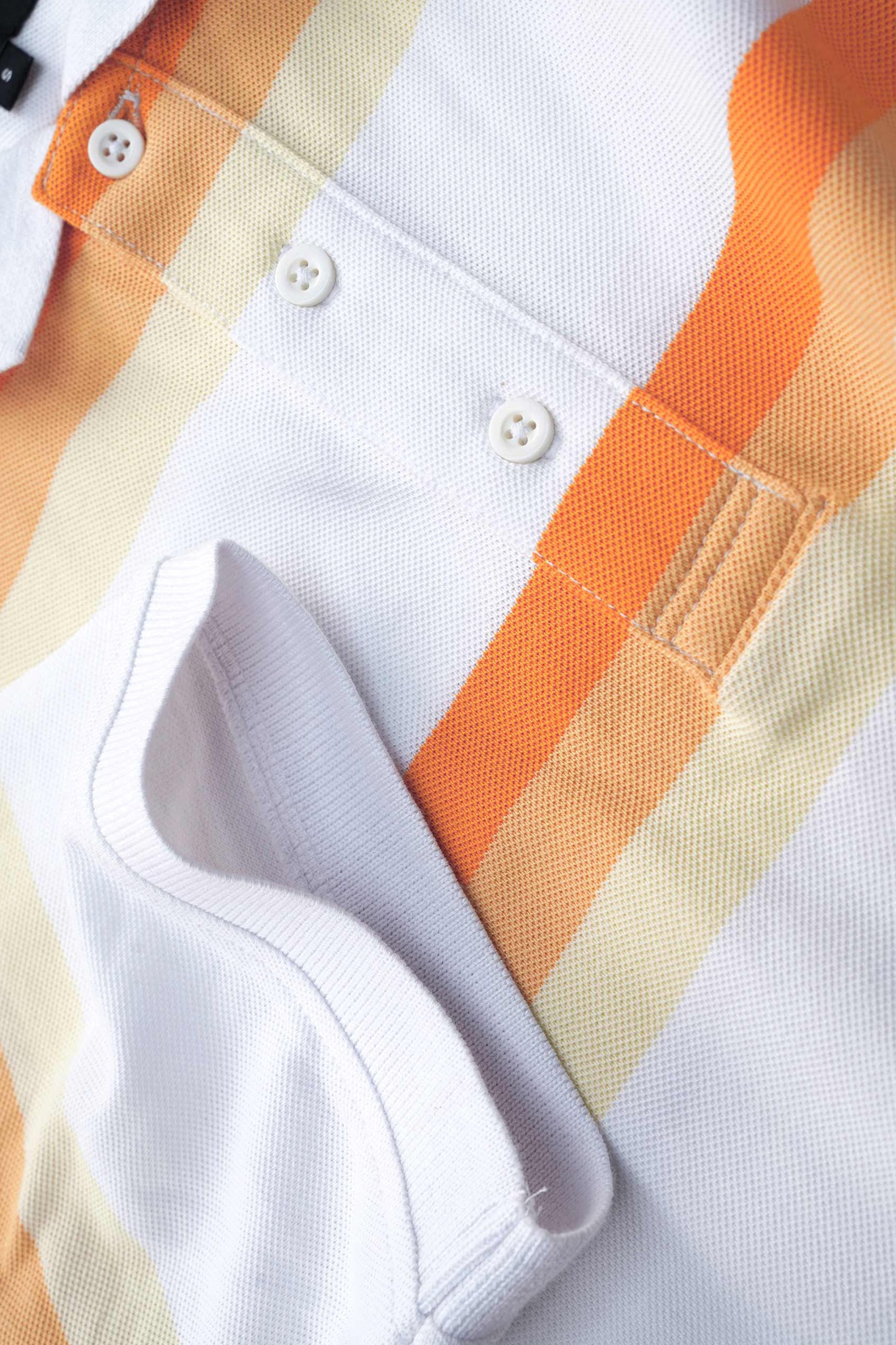 Stripe Pique Polo Shirt