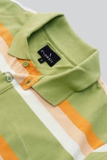 Stripe Pique Polo Shirt