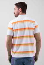 Stripe Pique Polo Shirt