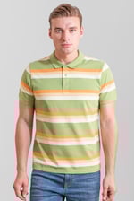 Stripe Pique Polo Shirt