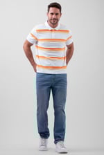 Stripe Pique Polo Shirt