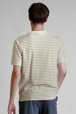 Loose Fit Stripe Print Henley T-shirt